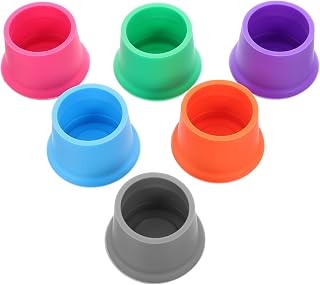 ABOOFAN 6 Piezas Tapones de de Silicona Reutilizables Colores Vibrantes Sellado Hermético para Botellas Tapas Preservadoras Bebidas