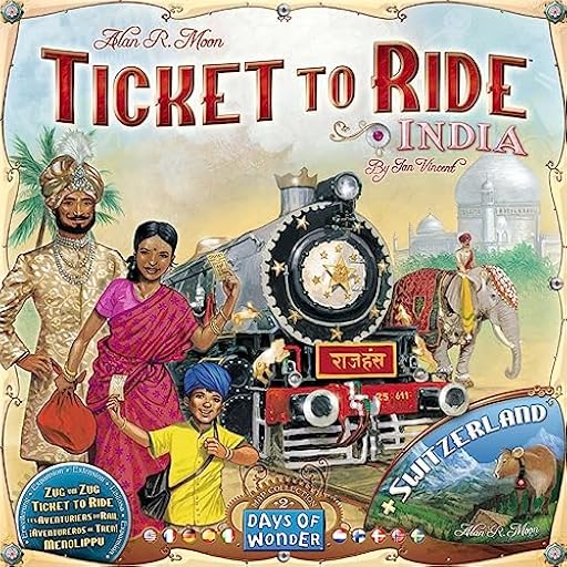 Days of Wonder | ¡Aventureros al Tren! India y Suiza | Expansión | Juego de Mesa | A Partir de 8 Años | De 2 a 5 Jugadores | 30-60 Minutos por Partida | Multilenguaje (Incluye Español) | Ya disponible en tu tienda friki favorita! En mundofriki.es! Days of Wonder | ¡Aventureros al Tren! India y Suiza | Expansión | Juego de Mesa | A Partir de 8 Años | De 2 a 5 Jugadores | 30-60 Minutos por Partida | Multilenguaje (Incluye Español) | Ya disponible en tu tienda friki favorita! En mundofriki.es!