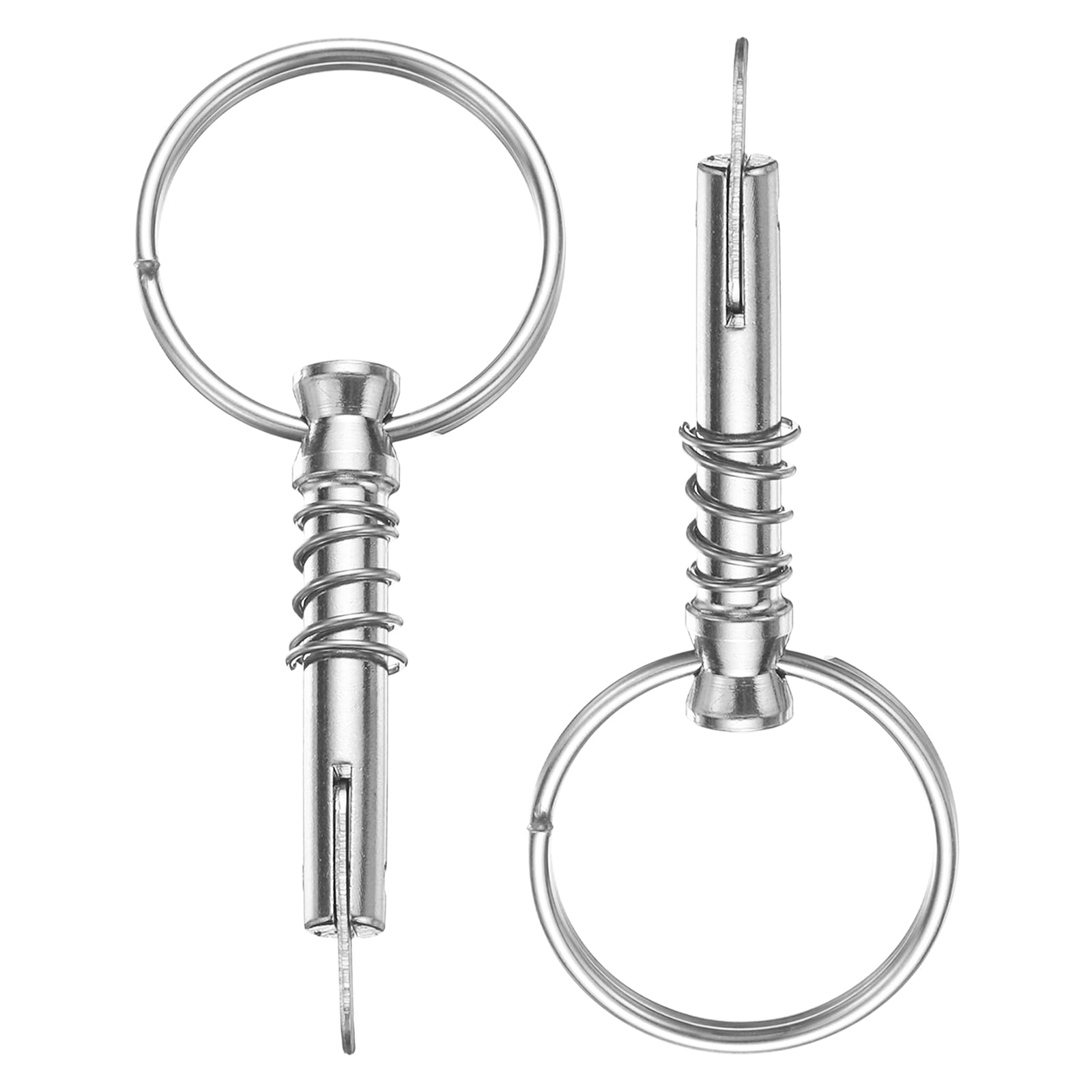sourcing map Quick Release Pin,2 Pcs Diameter 1/4"(6.3mm),Effective Length 0.7"(20mm),Full 316 Stainless Steel Bimini Top Pin with Drop Cam and Spring (Silver)