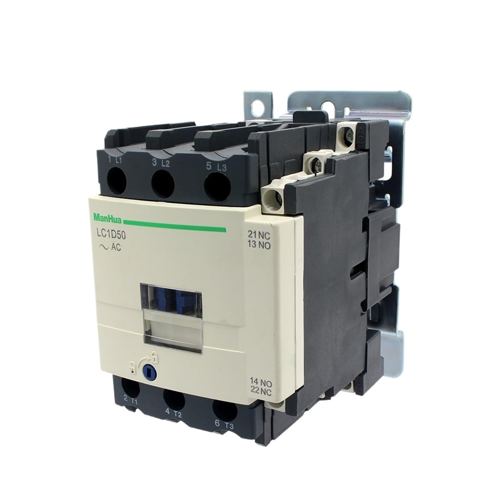 Contactor de LC1-D50 montado en carril Din, Contactor eléctrico Industrial de CA, 50Hz, 220/230V, 50A Componentes electrónicos