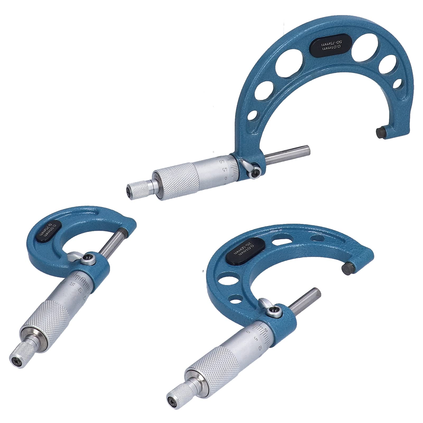 Marhynchus Außendurchmesser-Mikrometer, Lagerstahl, Hochgenaues Mikrometer 0,01 Mm, 0–25 Mm, 25–50, 50–75, Messwerkzeug für Präzise Teile, Maschinisten-Inspektoren