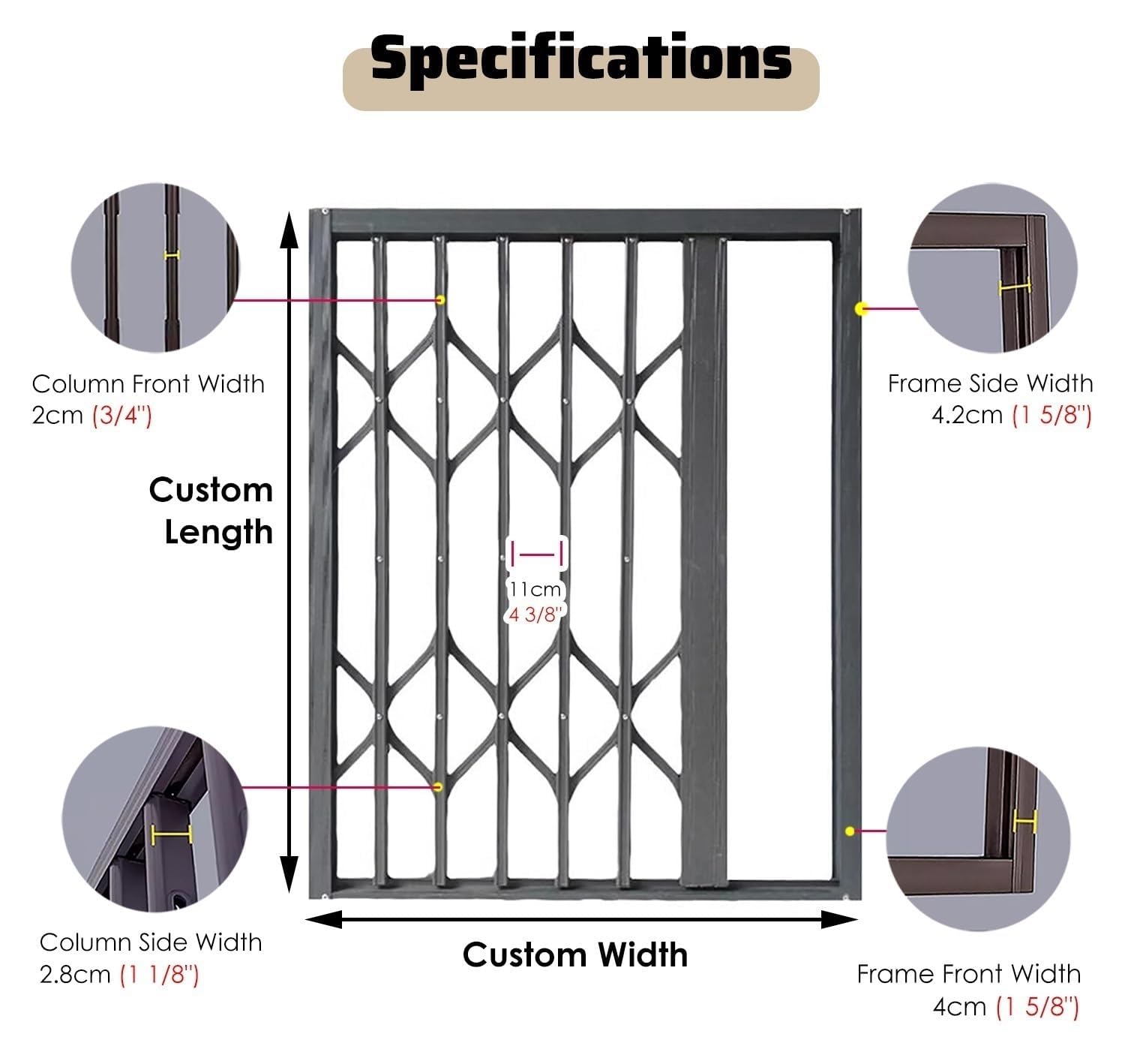 Barrera ajustable para ventana para mayor seguridad en el hogar, protección infantil, ideal para niños autistas