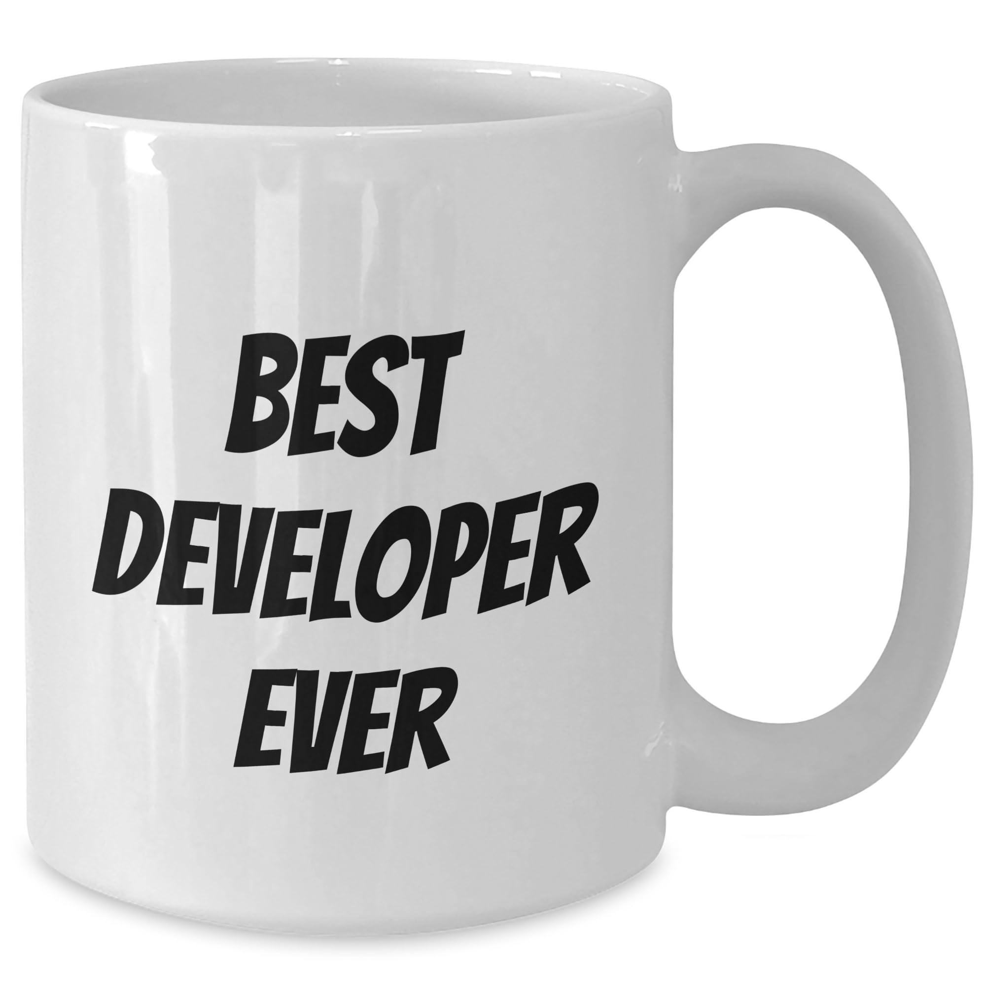 Best Developer Ever Funny White Coffee Mug Gifts for Developer Birthday Unique Gifts from Friends