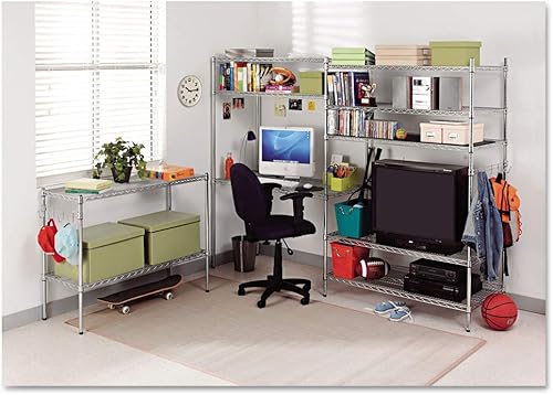 Miniatura 2 de Alera ALE Industrial - Kit de inicio de estantería de alambre resistente, 4 estantes, 48 pulgadas de ancho x 18 pulgadas de profundidad x 72