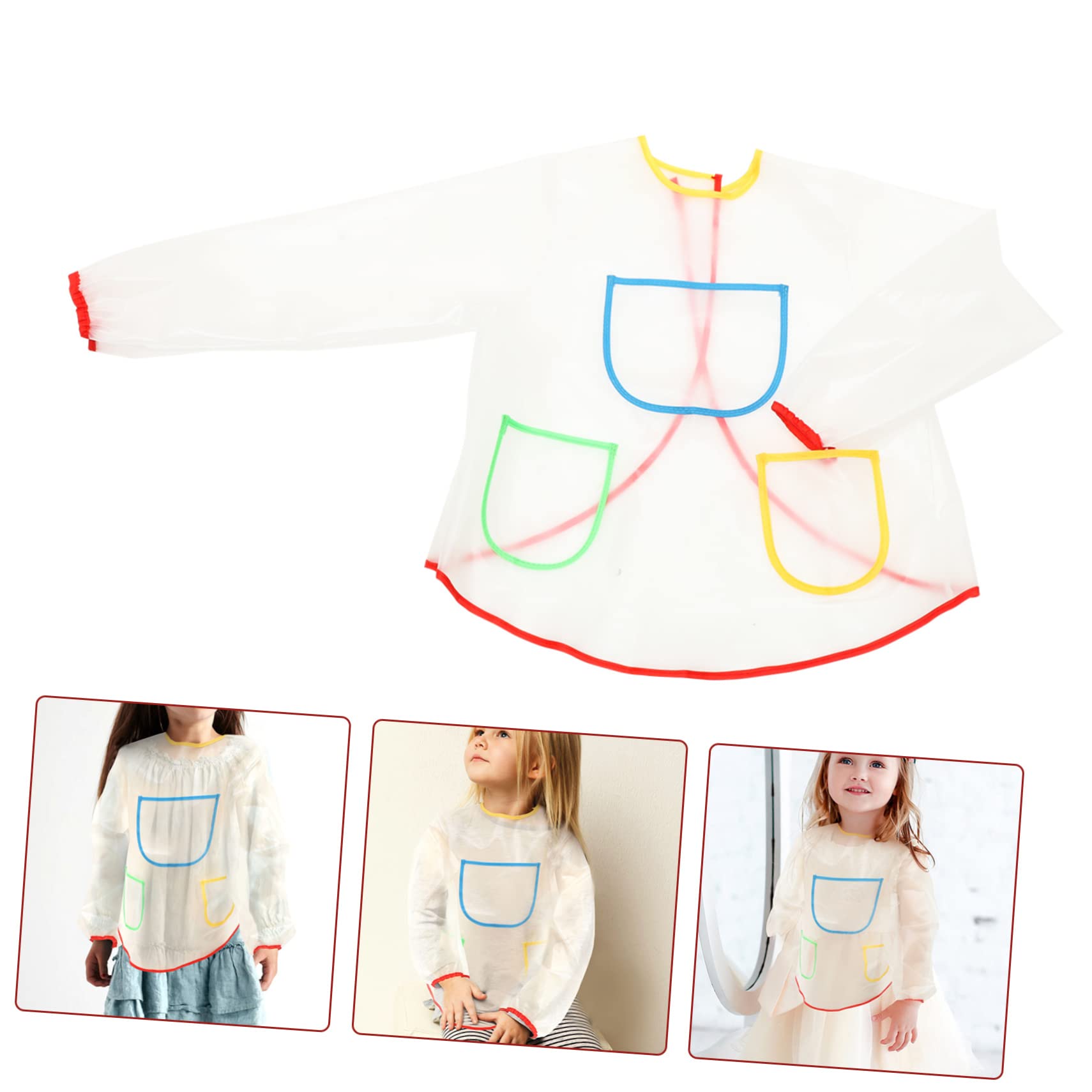 STOBOK Lot De 3 Tabliers De Peinture Unisexes Pour Garçons Et Filles Blouses Amusantes Pour Tout-petits Bretelles Réglables