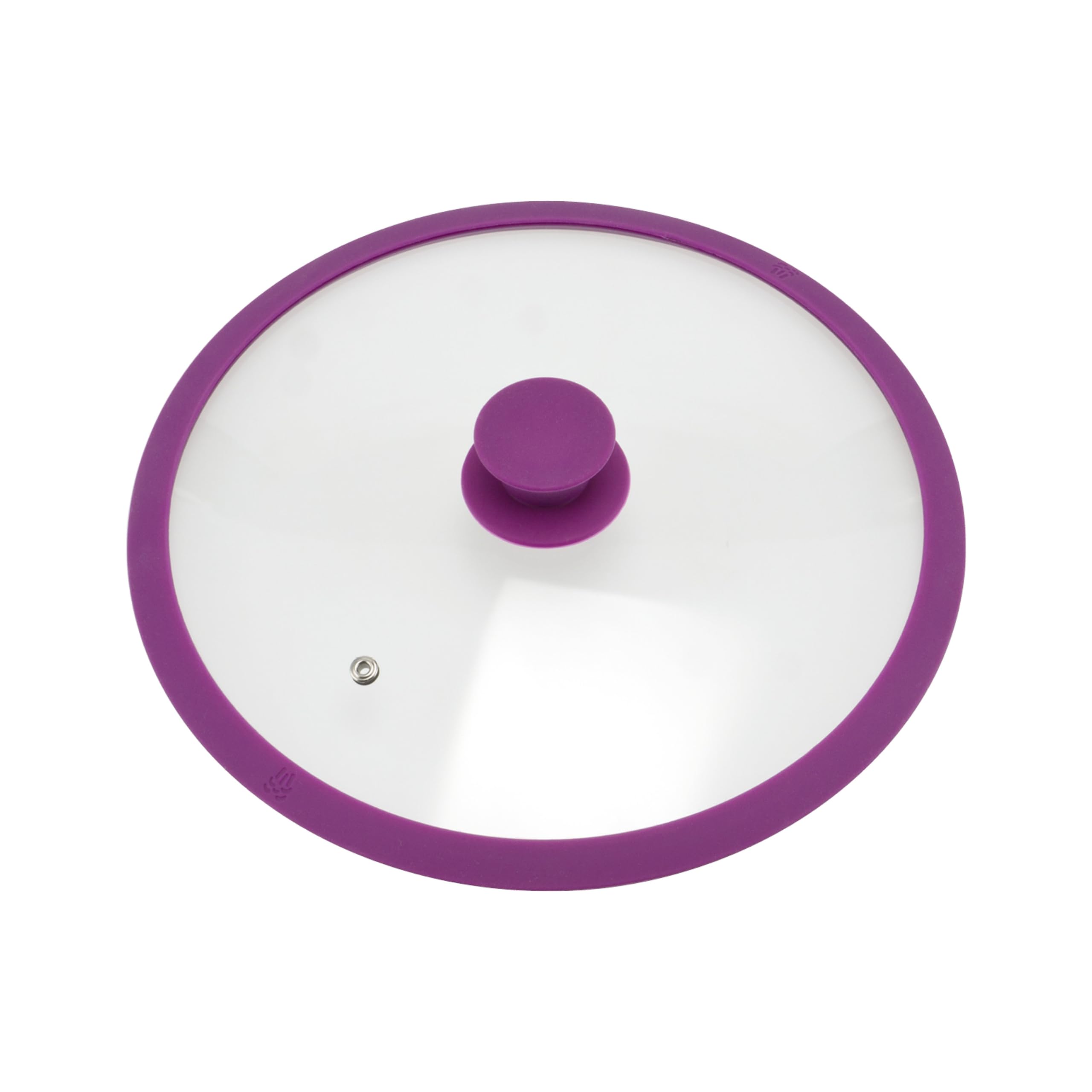 bremermann Glass Lid with Silicone Rim for 28 cm Pots and Pans (Purple)