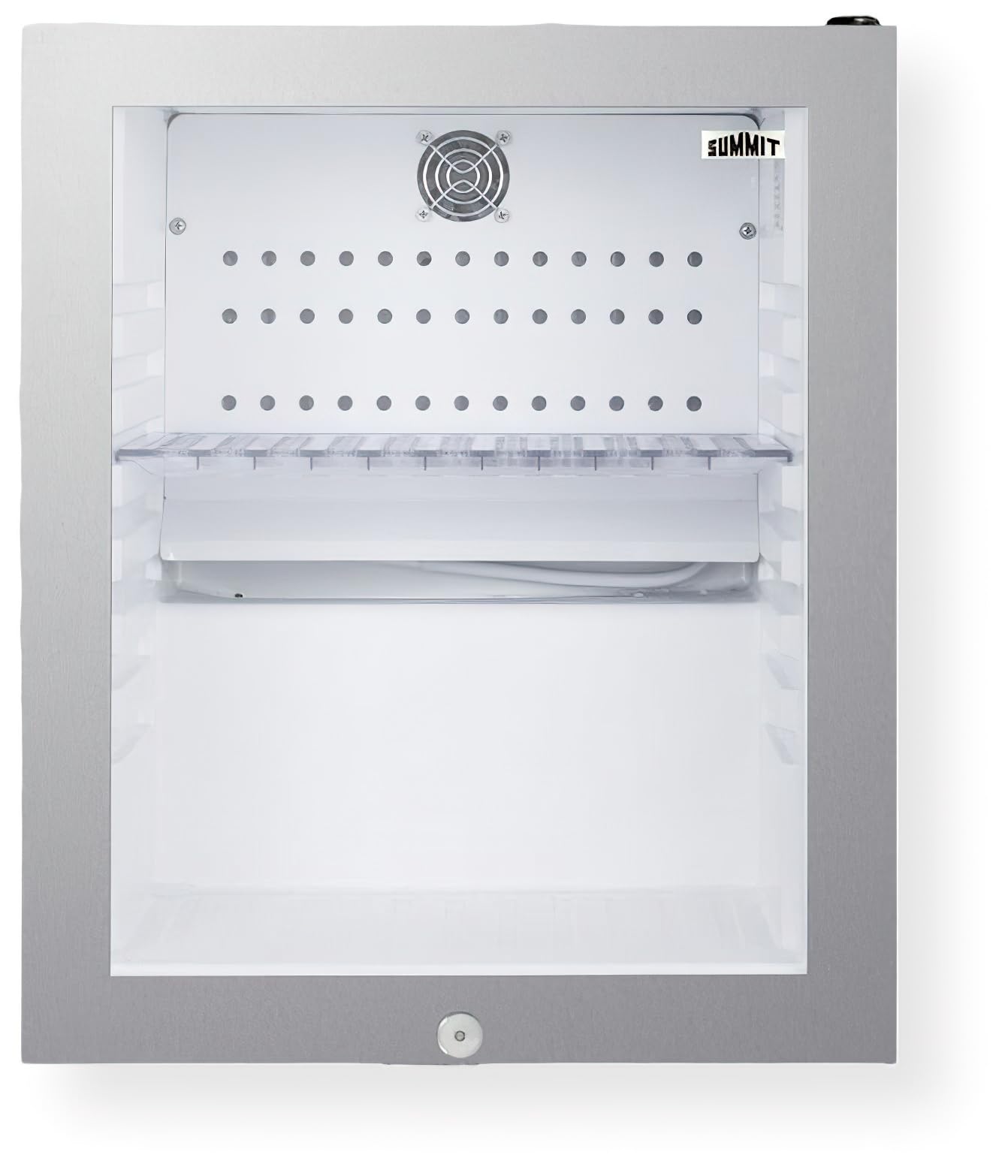 Summit 16” Mini Fridge, 0.9 Cu.Ft. Capacity, Compact Refrigerator, Countertop Fridge, Commercial, Stainless Steel & Glass - Mb13glss on Fridge.com - View 1