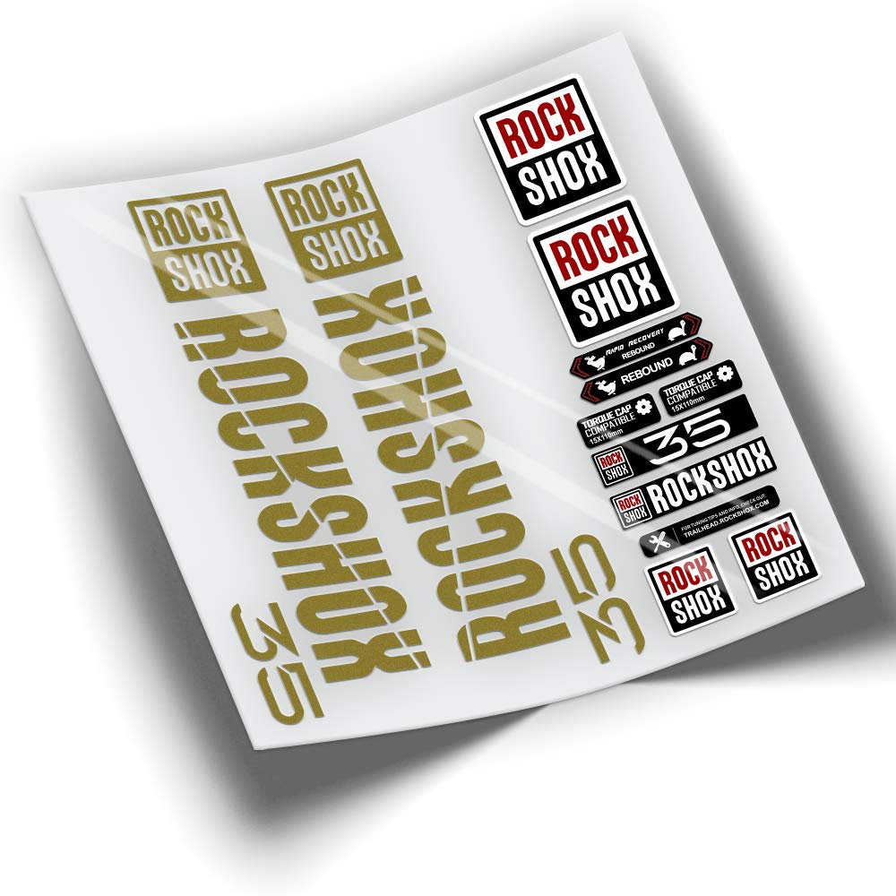 ROCKSHOX 35 2021 Vinyl WP395 Fork Stickers Gold : Amazon.co.uk: Sports