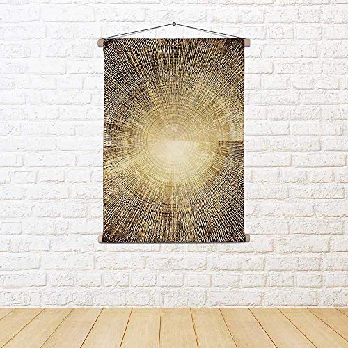 Image of ArtzFolio Abstract Artwork Satin Fabric Painting Tapestry | Scroll Art Hanging 26.2 x 34.9 inch (67 x 89 cms)