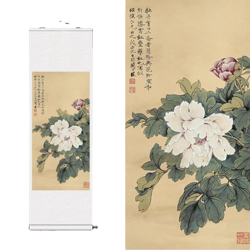 KEXYOAN 1pc Home Living Room Decoration Scroll Painting Feng Shui Silk