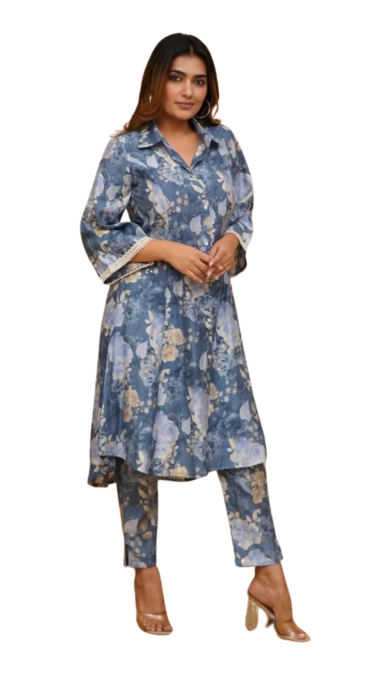 Fabnex Cotton Blend Regular Women Kurta Set (Kk-40-Blue-2Xl_Blue
