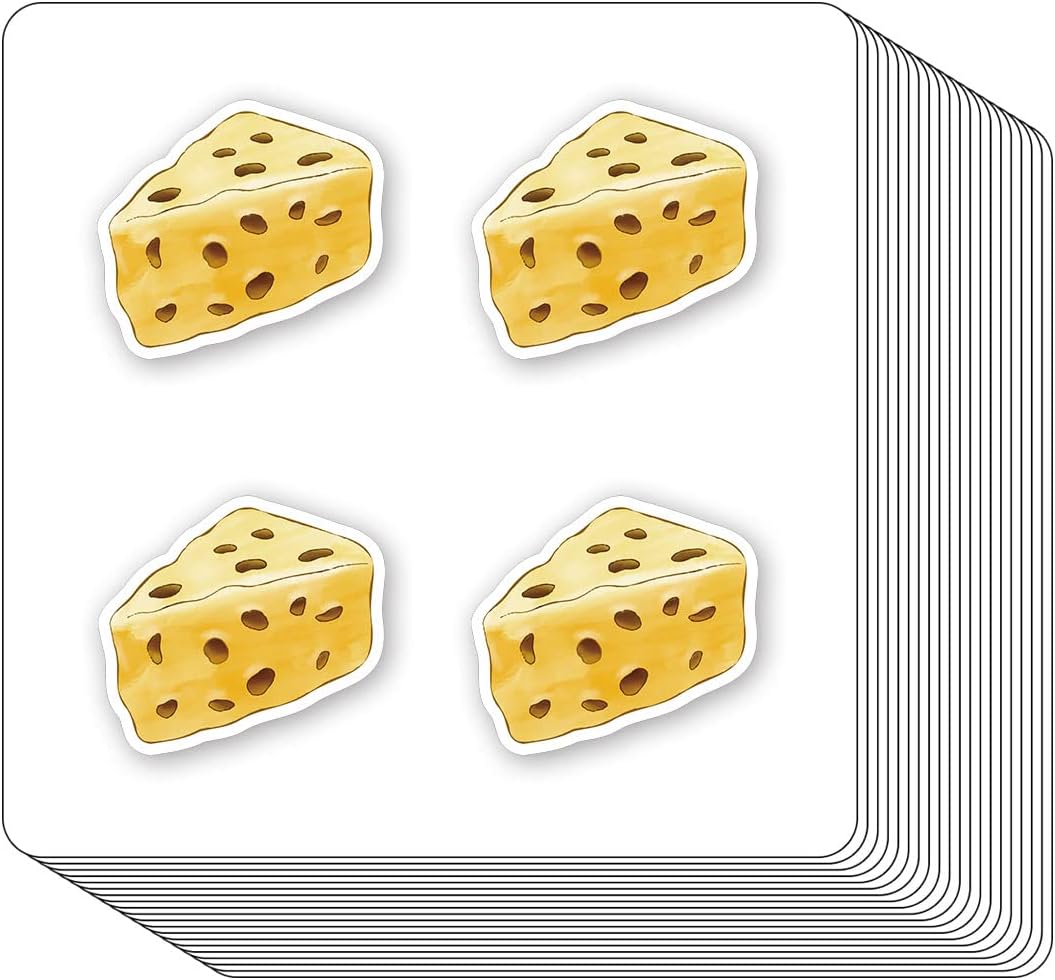 Cheese Dairy Food Stickers 1in for Scrapbooking, Arts, Craft, Kids DIY Journals 80-Pack