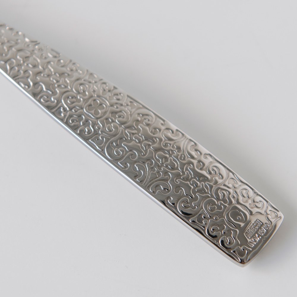 Alessi MW03/1 Dressed Tafellöffel - Edelstahl 18/10 glänzend poliert mit Reliefdekor, 6 Einheiten