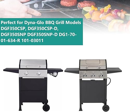 Miniatura 5 de EasiBBQ Rejilla de cocción de hierro fundido para Dyna-Glo BBQ Grill Modelos DGF350CSP, DGF350CSP-D, DGF350SNP DGF350SNP-D DG1-70-01-634-R 101-03011