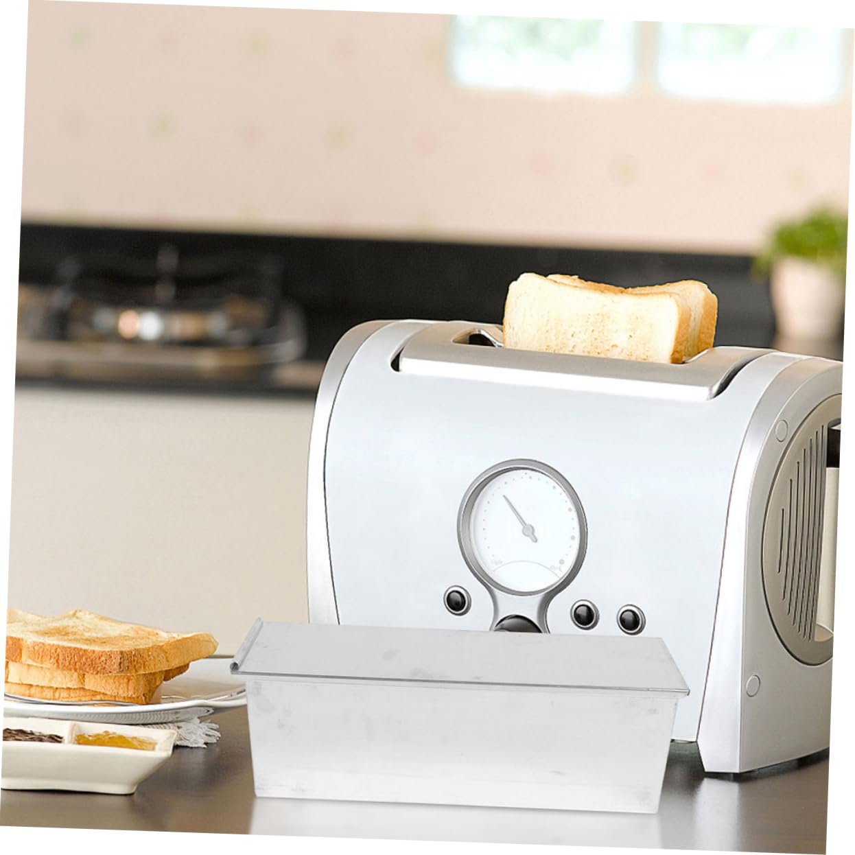 PRETYZOOM 4piezas Bandeja Para Hornear Pan Rectangular Tapa Molde Antiadherente Para Hacer Pan Para Bizcochos Cocina y