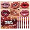 evpct-6Pcs-Matte-to-Glitter-Liquid-Lipstick-Long-Lasting-Lips-Set-Kit6-Colors-Diamond-Red-Glitter-Sparkly-Glossy-Waterproof-Lipstick-Metallic-Shimmer-Brown-Pink-Lipgloss-Lip-Gloss-Sets-for-Women evpct 6Pcs Matte to Glitter Liquid Lipstick Long Lasting Lip Set Kit,6 Color Diamond Dark Red Pink Purple Mauve Glitter Sparkly Glossy Metallic Shimmer Sparkle Waterproof Lipstick Lip Gloss for Women