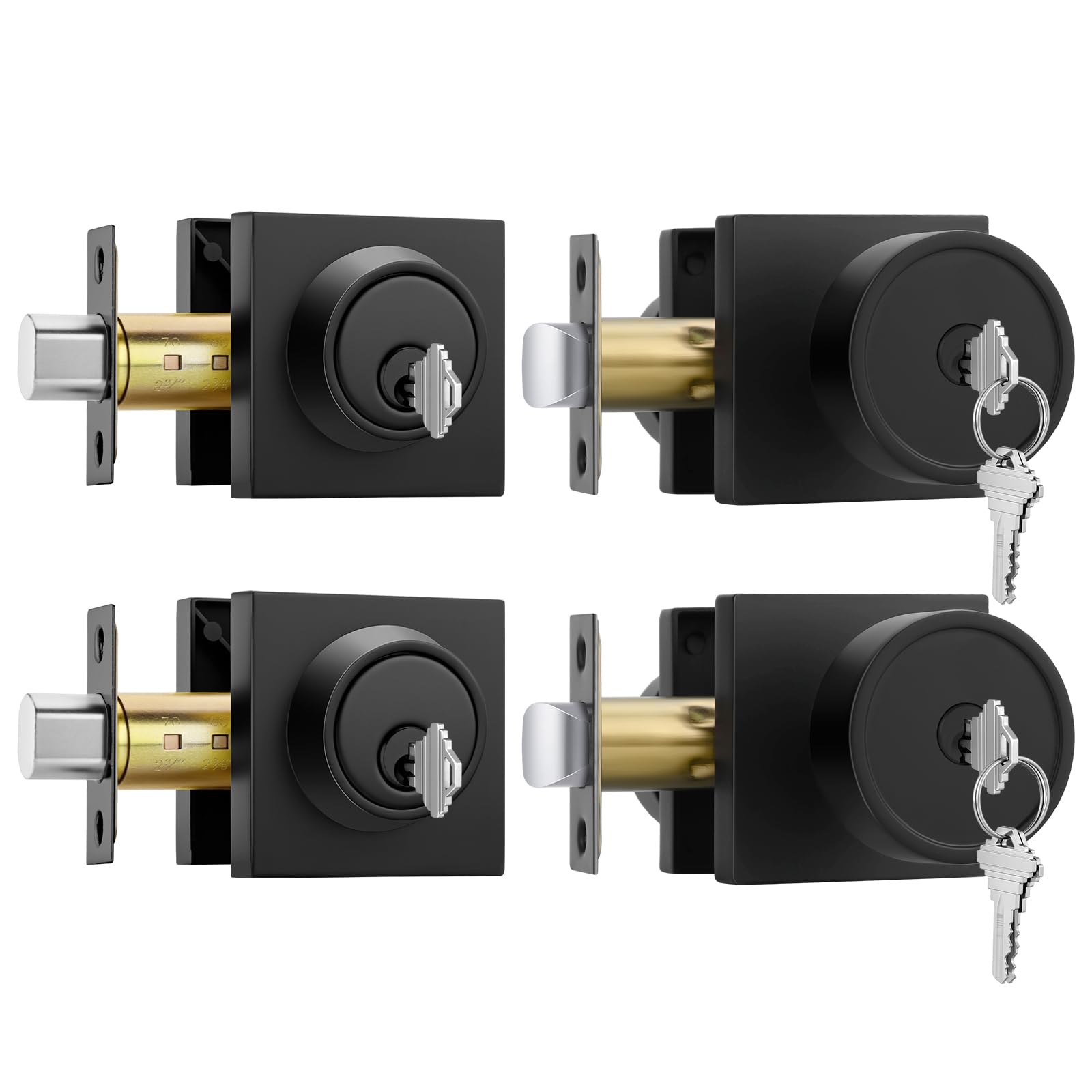 Goldenwarm Black Door Knobs - Privacy & Security -28