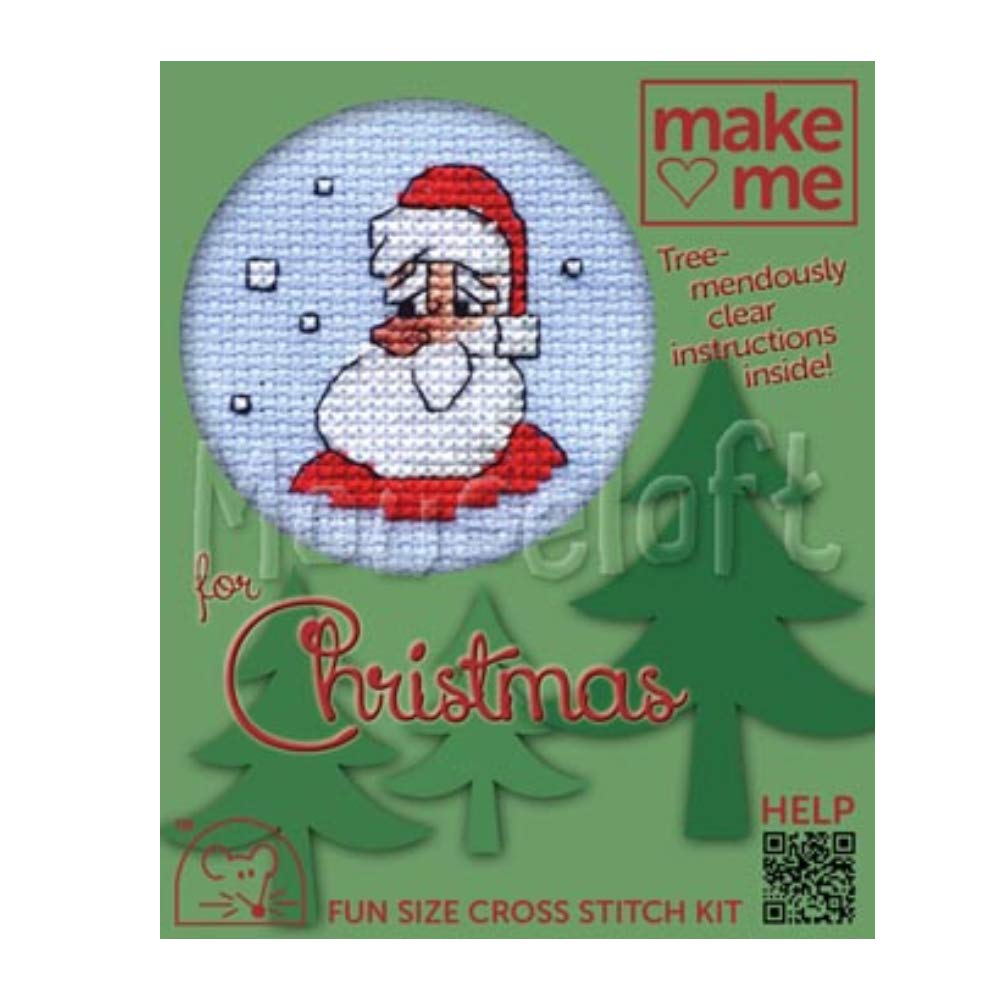 Mouseloft Cross Stitch Kit, Make Me For Christmas Collection - Santa