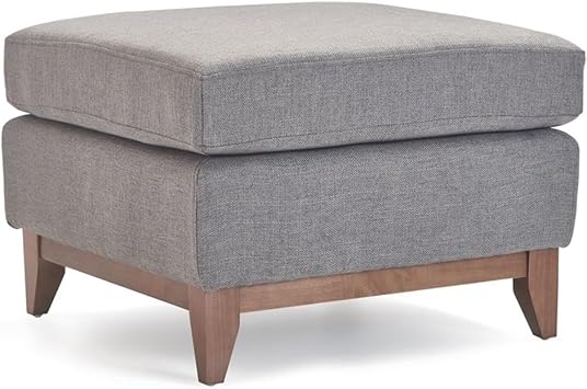 Finch OTM10011A Maxwell Living Room Coffee Table Footstool, Tool-Free Assembly, Ottoman, Gray