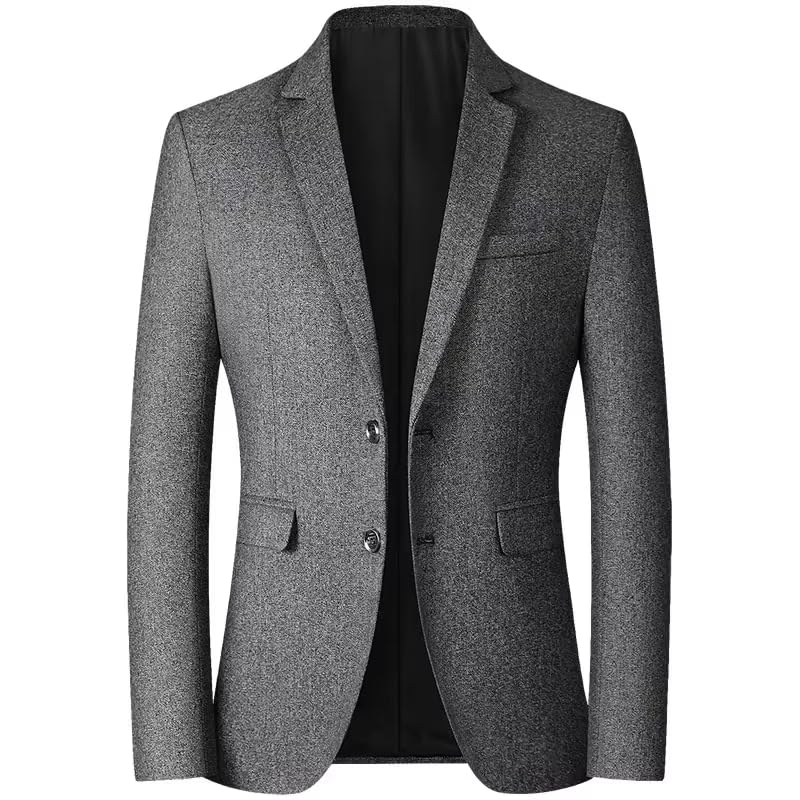 Men's V Neck Suit Jacket Slim Fit Casual Blazer for Men-Red4