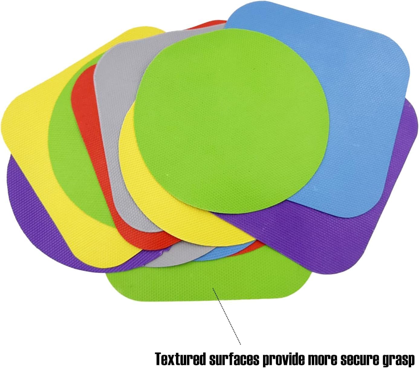 Rubber Jar Opener Gripper Pads, Multi Purpose Jar Bottle Can Lids Gripper Openers Reusable, for Seniors Weak Hands, Most Bottles, Used as Kitchen Coasters