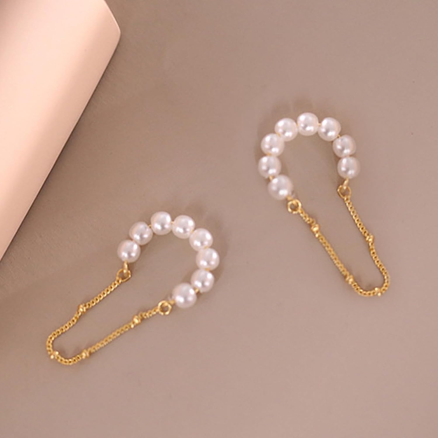 Pearl Ear Cuffs for Women Non Piercing Gold Rose Gold Cartilage Tassel Chain Trendy Daily Party Fashion Jewelry Gifts