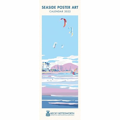 Seaside Poster Art, Becky Bettesworth Slim Calendar 2022