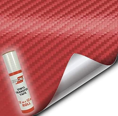 Miniatura 6 de VViViD Craft - Hoja de vinilo texturizada de fibra de carbono 3D de 1 x 5 pies para máquinas Silhouette, Cricut y Cameo, incluyendo hoja de papel de