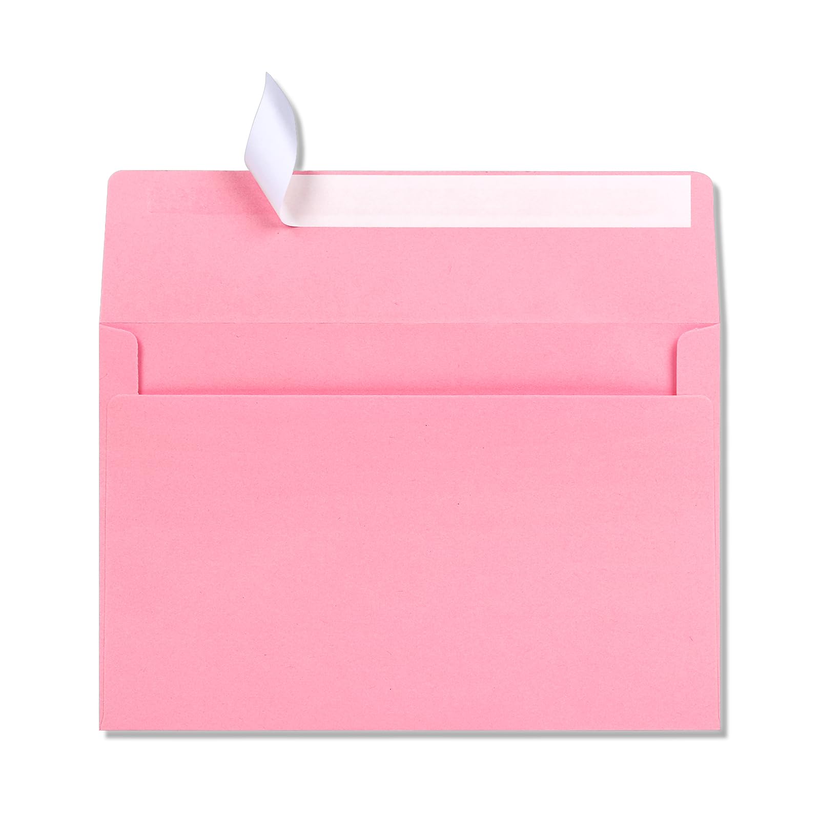 Pink A9 Blank Invitation Envelopes 50 Pack, 5-3/4 x 8-3/4 Inches Self Seal Envelopes - Ideal for Weddings, Business, RSVPs & Greeting Cards (Durable