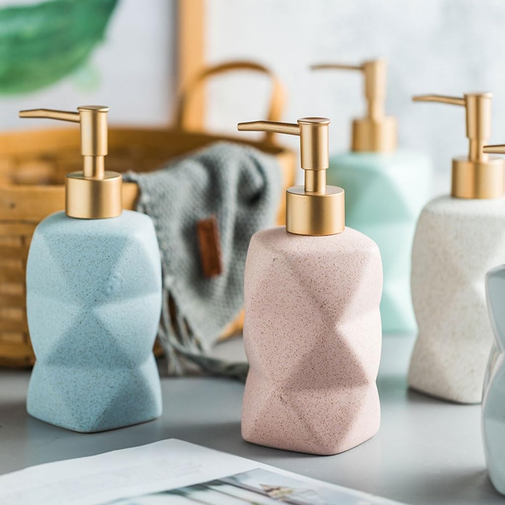 Dozowniki mydła kreatywny design nieregularny ceramiczny dozownik balsamu dozownik mydła sub-butelka wielokrotnego użytku dozownik mydła butelka pianka dozownik mydła do łazienki (C)