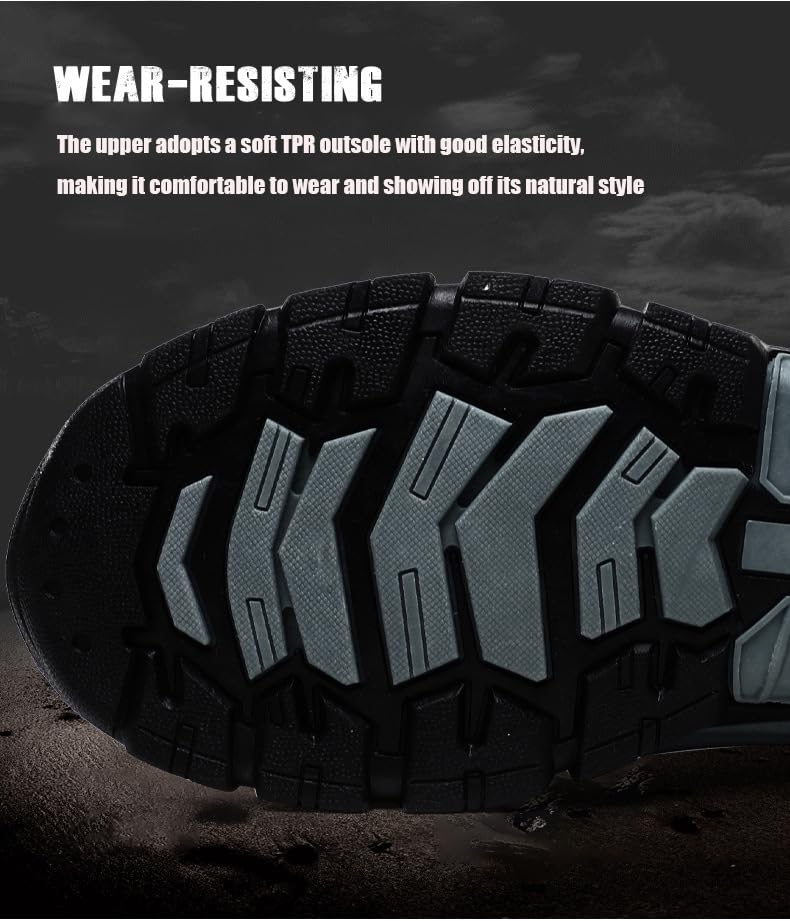 Cubicbee Men's Mesh Cutout Quick Dry Walking Loafers Outdoor Lightweight Hiking Shoes Slip-On Breathable Mesh Casual Shoes Non-Slip Fashion Flats Driving Sneakers3