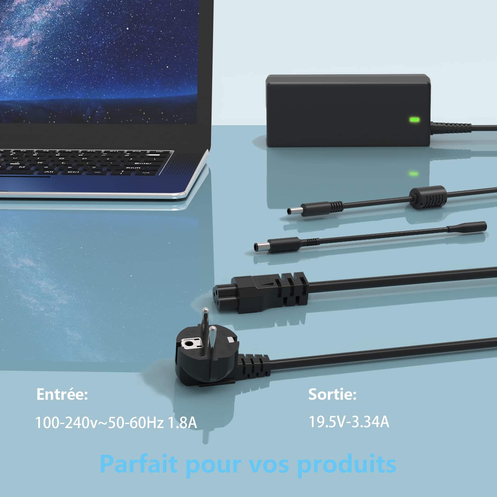 Alientatore 65W Caricatore per Dell Inspiron 17 15 14 13 11 3000 5000