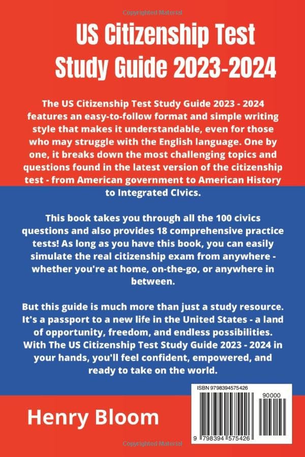 Miniatura 2 de Us Citizenship Test Study Guide 2023 2024 Ace Your Exam with Confidence All 100 Uscis Civics Questions 18 Practical Exams 2 Bonus Included