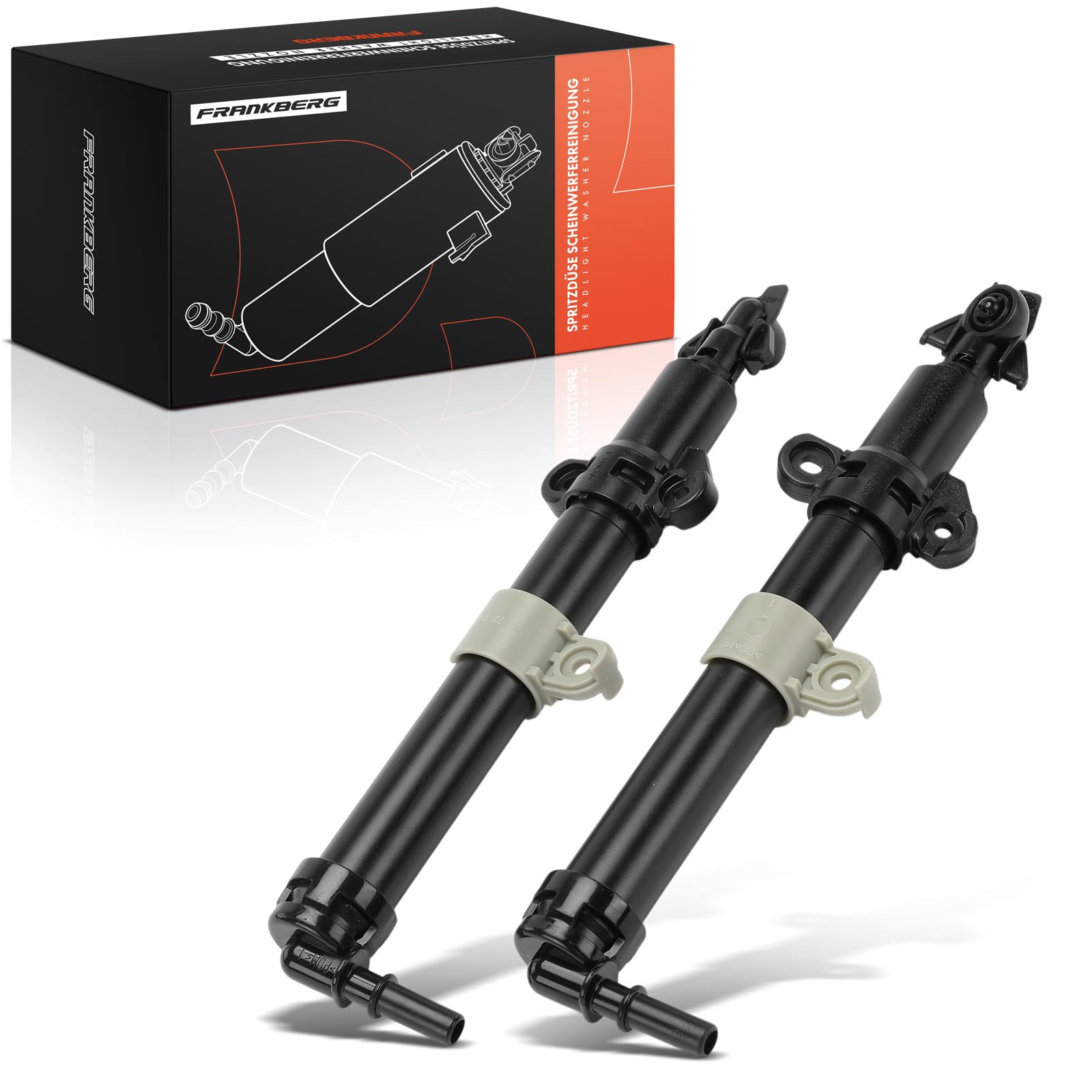 Frankberg 2x Lavaggio fari Ugelli lavavetri Anteriore sinistro destro Compatibile con Grand Cherokee IV WK WK2 Grand Cherokee Van WK2 Replace# 68223028AA