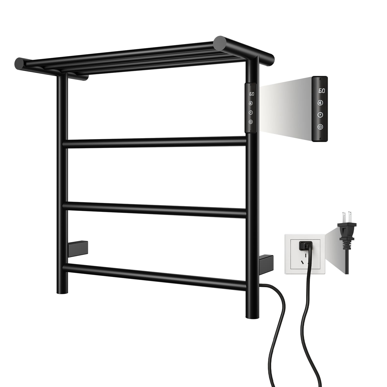 Amazon.co.jp: Sunrosa タオルウォーマー ステンレス 壁掛け式