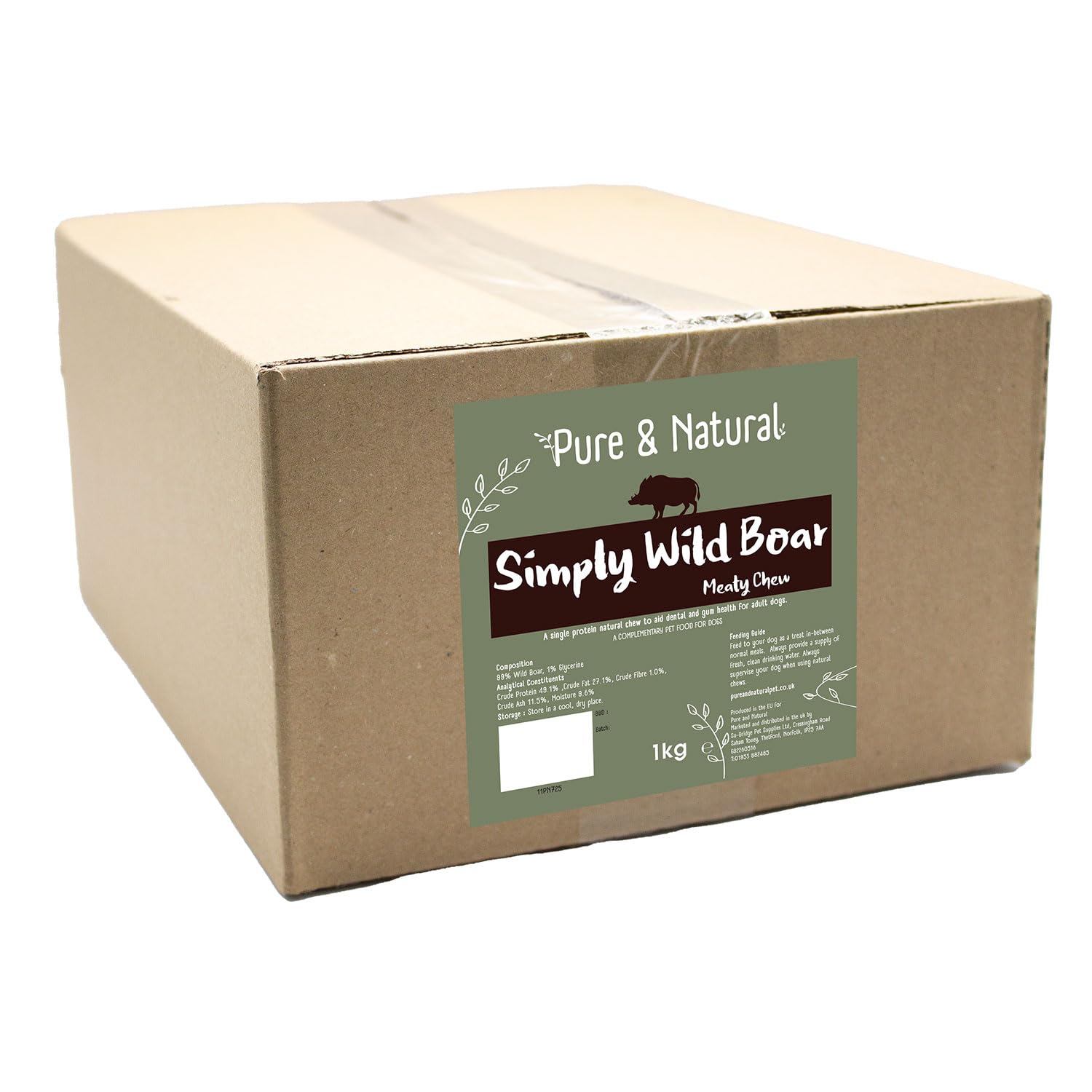 Pure And Natural Simply Wild Boar Meat Dog Sticks - Grain 1Kg