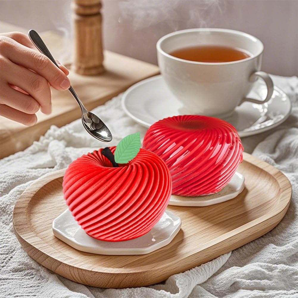 Apples Silicone molds Spiral Pastry Chocolate Mousse Cake Molds for Cupcake topper, Candy, Gummy, Ice Cube, Soap - Image 3