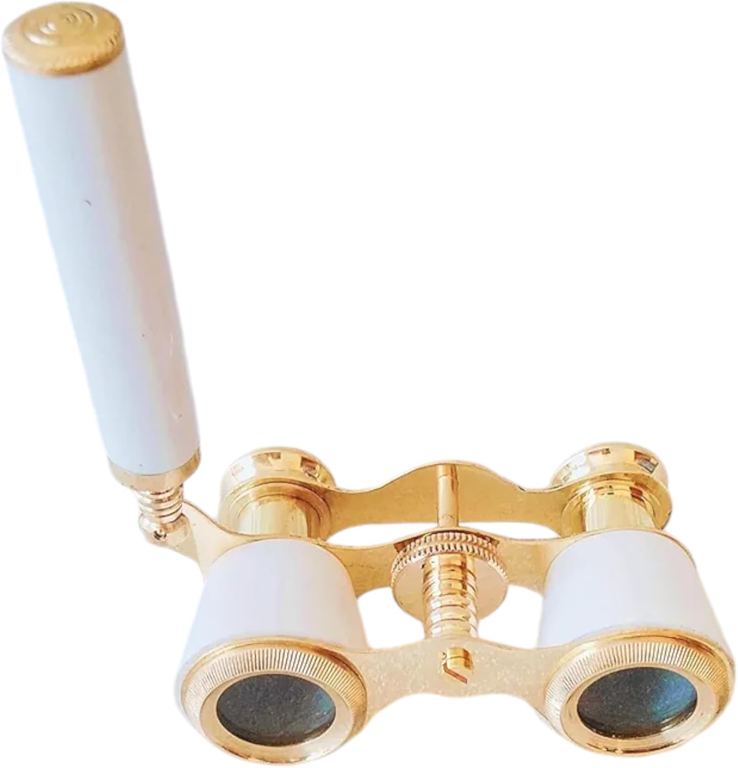 Binoculars Brass Opera Glasses Handmade White Resins Binoculars Gifts for Love Everyone Eachother Women's Day, Christmas Day