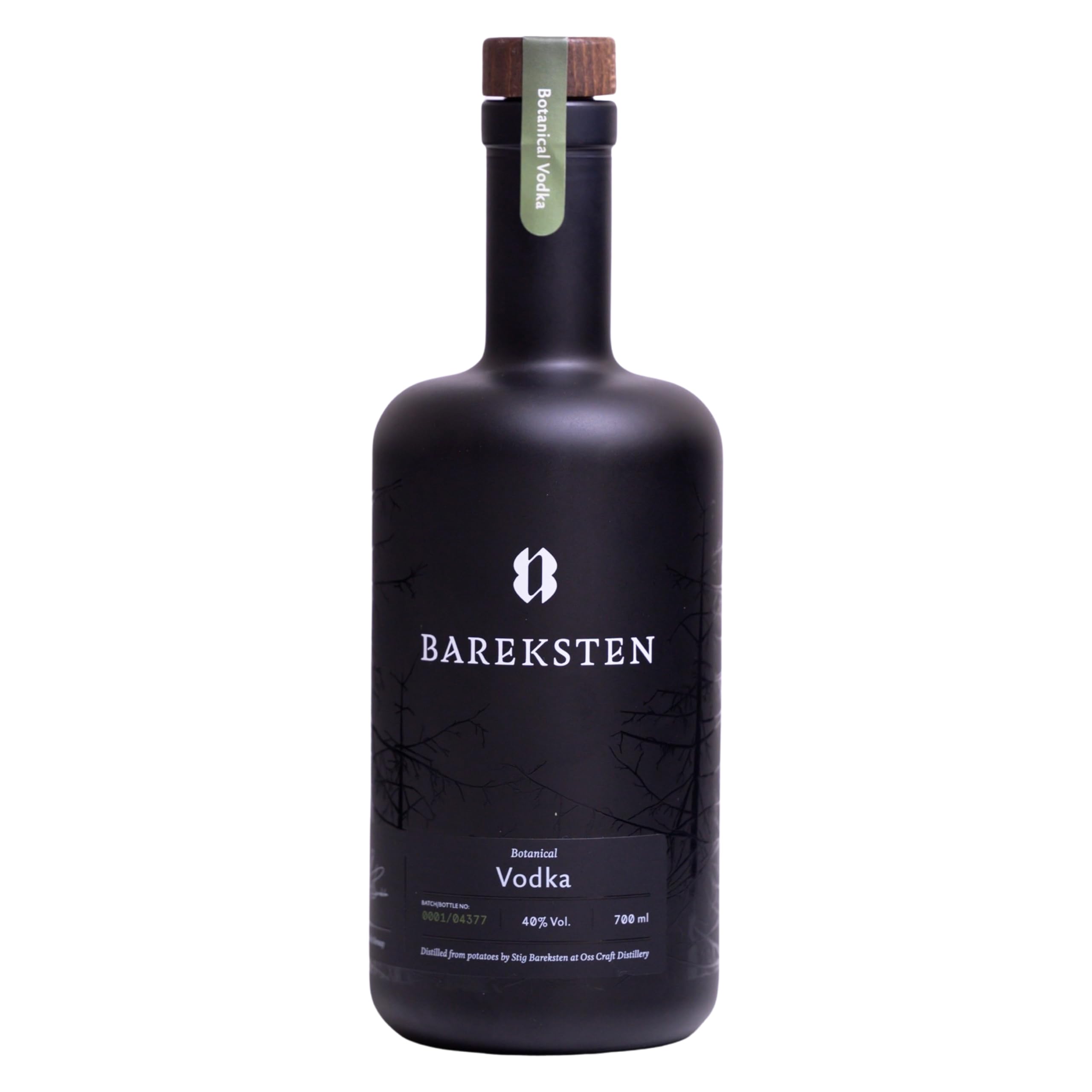 Bareksten | Botanical Vodka | Hergestellt in Norwegen | Delikate Aromatik und erfrischender Finish | Produziert mit lokalen Zutaten aus der Region Bergen | 1x 700ml | 40% vol.
