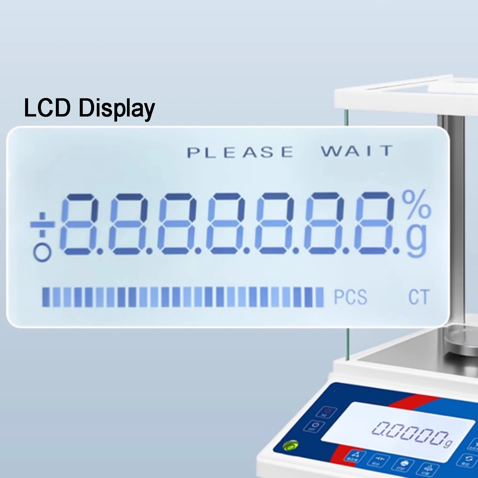 Balanza analítica de precisión de 0,1 mg, báscula electrónica digital con pantalla LCD, parabrisas, RS232, para investigación científica de joyería