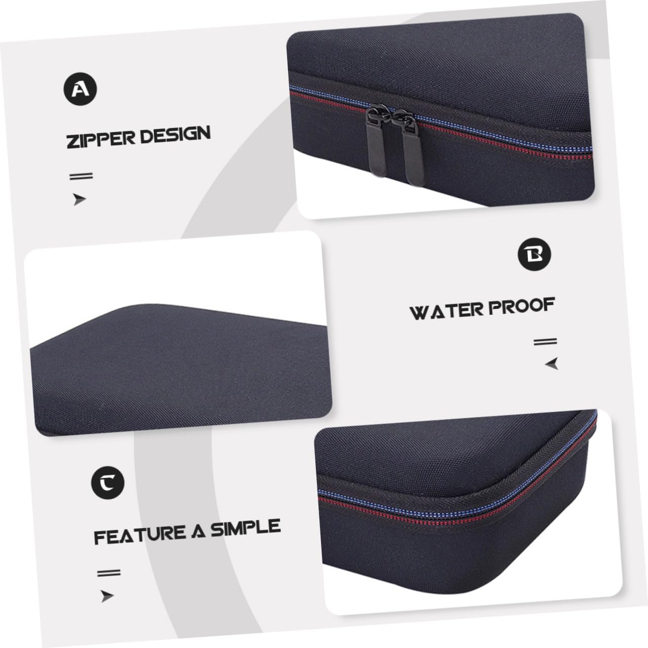 MERRYHAPY 2pcs Travel Shaver Bag Durable Eva Electric Razor Organizer for Men Shockproof Design for Hair Clippers and Grooming Tools Lightweight Portable Travel Case