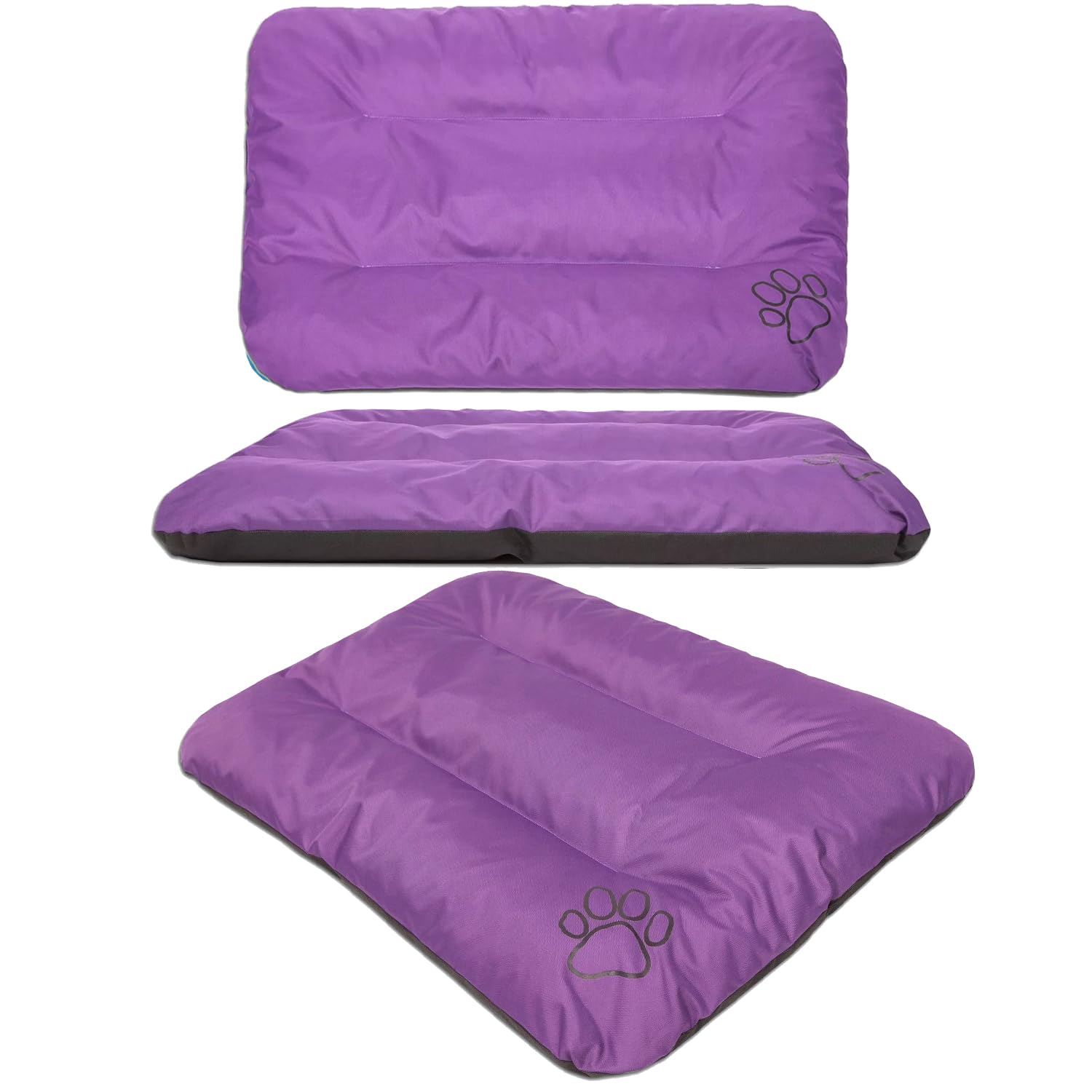 ECO Hundematratze, Hundebett für Kleine, Mittlere, Große Hunde - wetterfestes Hundekissen, kuscheliges Schaum Tierbett, Outdoor & Robustes Hundematte - 115x80x12 cm Lila