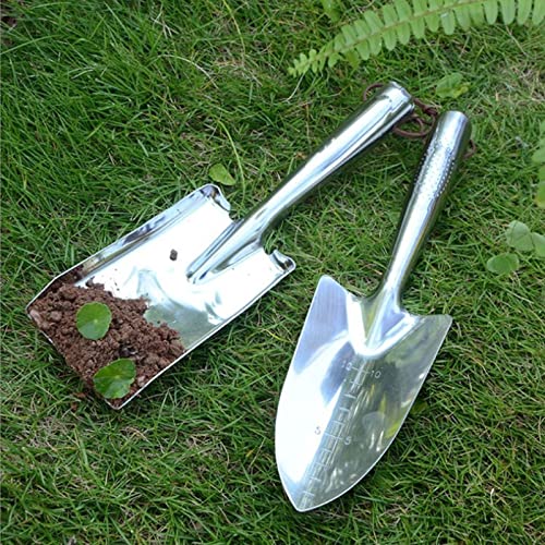 HJHIKJK Tuinscheppen Stainless Steel Gardening Hand Tools, Pointed And Square Shovels For Gardening - Afbeelding 5