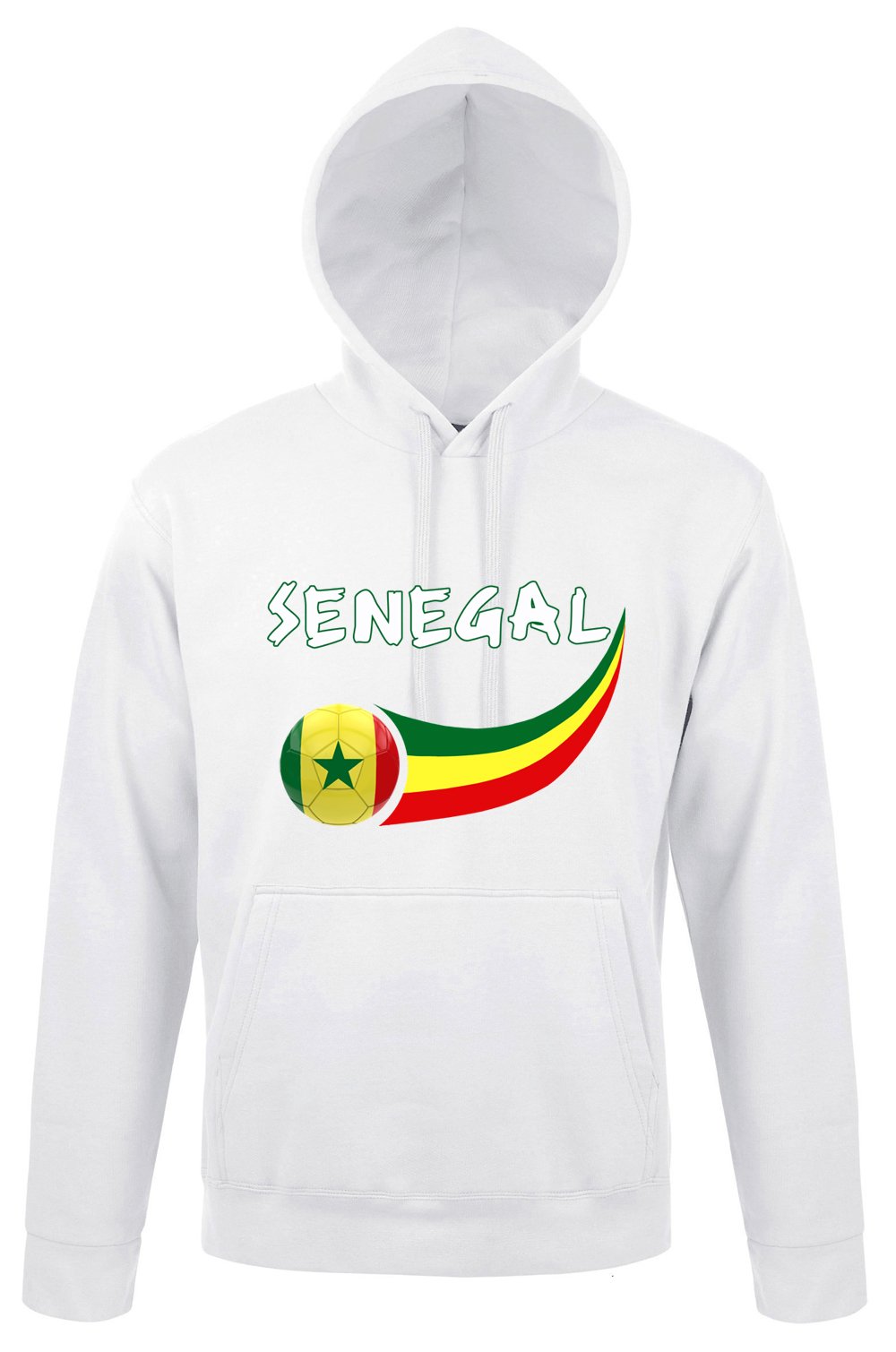 Supportershop Senegal Hoodie Sweatshirt - White, X-Large