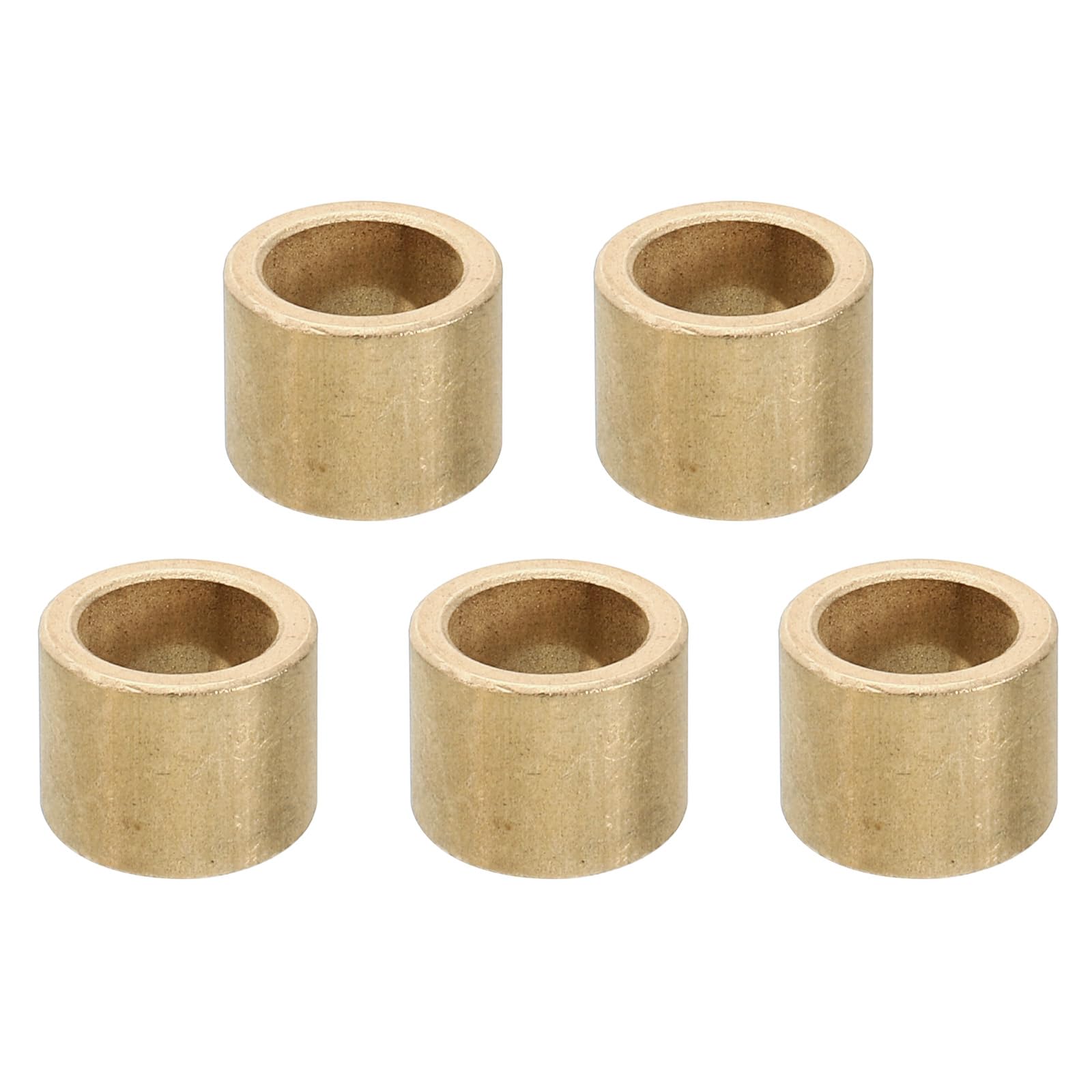 PATIKIL M10 Brass Spacers, 5 Pcs Metal Spacer Brass 10mm ID x 14mm OD x 12mm L Brass Spacers Screw Standoff for 3/8 Inch or M10 Screw