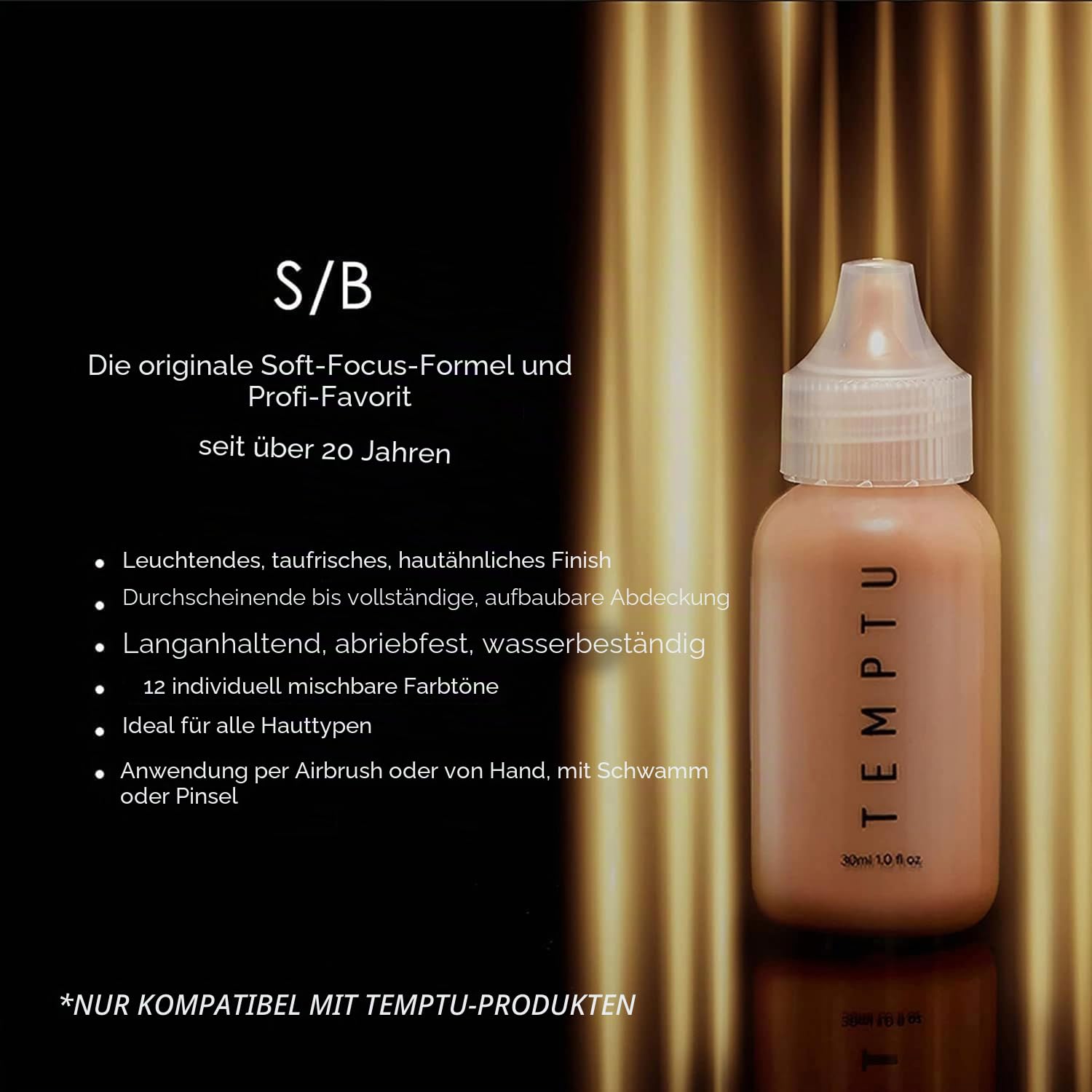 TEMPTU S/B FOUNDATION / 30ML (03 Ivory)