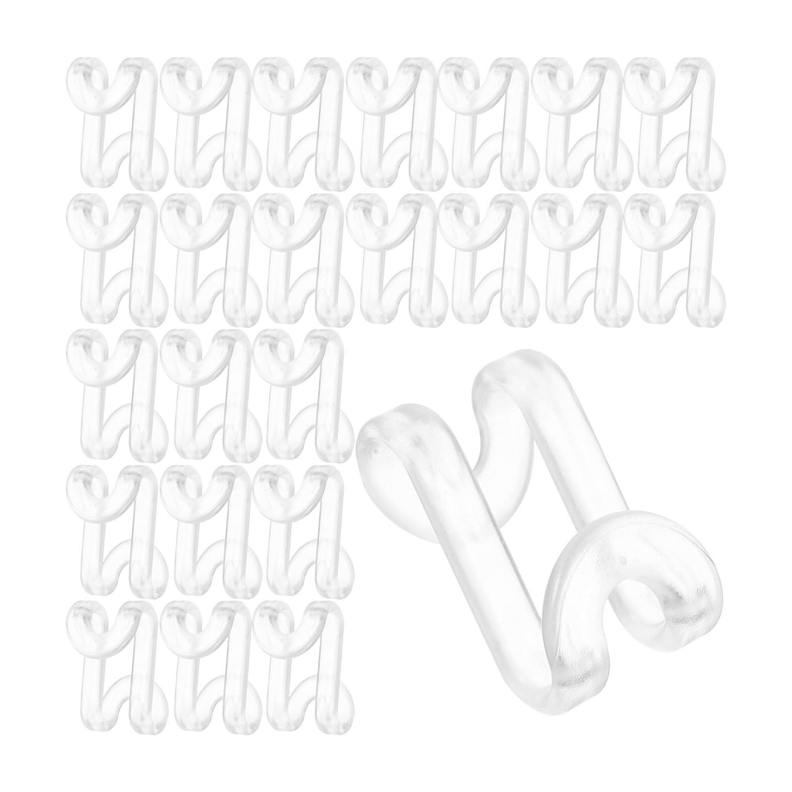 Hangers for Clothes Space Savers 120Pcs Transparent S Shaped Clothes Hanger Connector Hooks Space Saving Closet Organizer for Wardrobe Storage