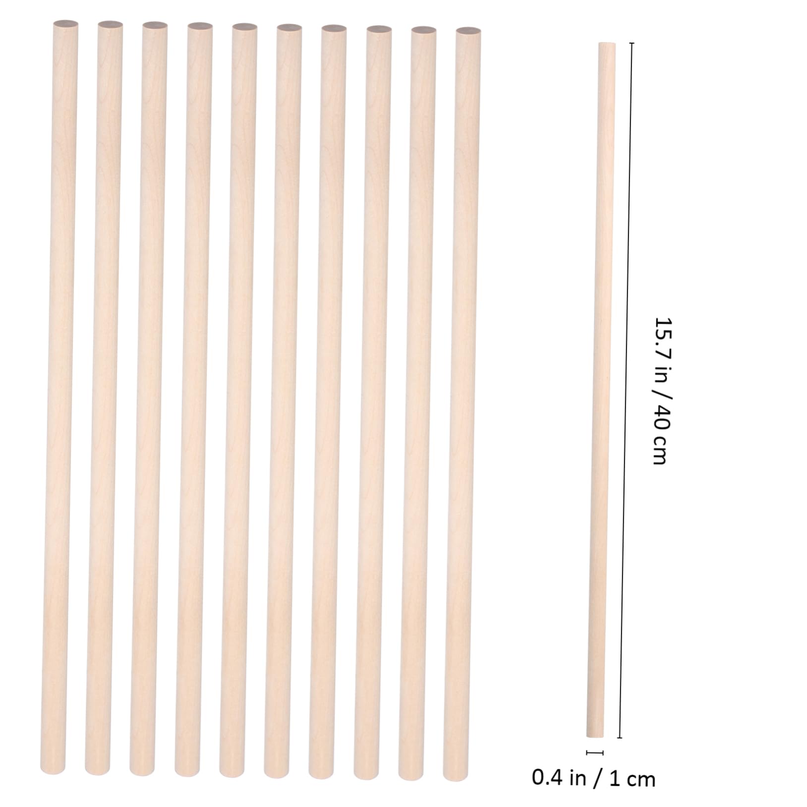 Bastoncini di Legno di Betulla Massello 50 Pezzi per Bricolage