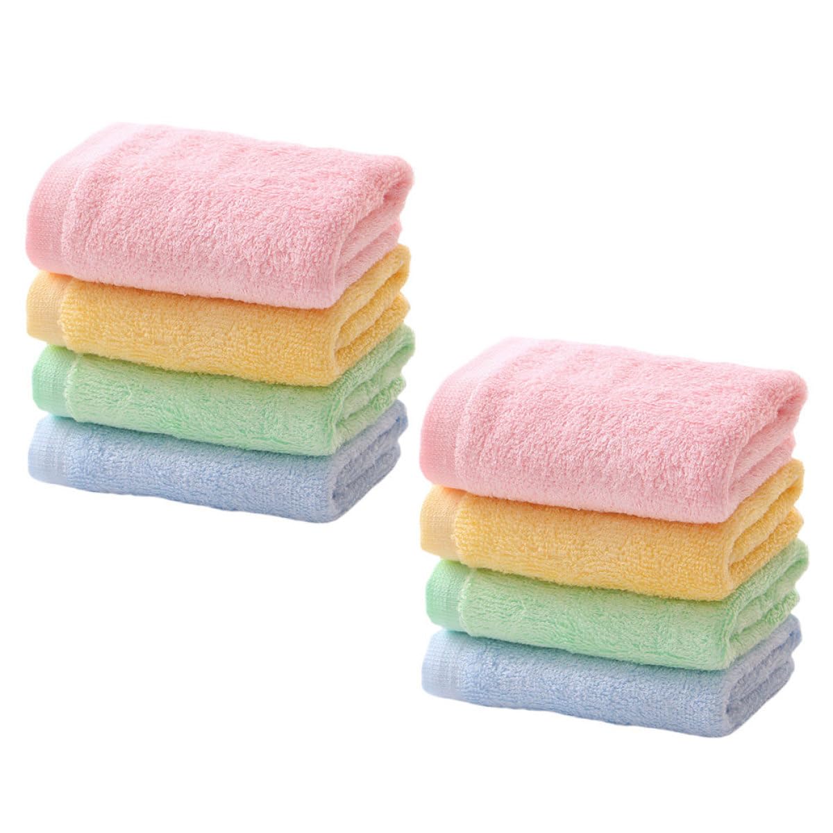 FRCOLOR Lot de petites serviettes pour enfants Couverture de bain pour bébé Serviette de visage pour bébé Serviettes douces et absorbantes Serviettes de cuisine en microfibre avec capuche Serviette