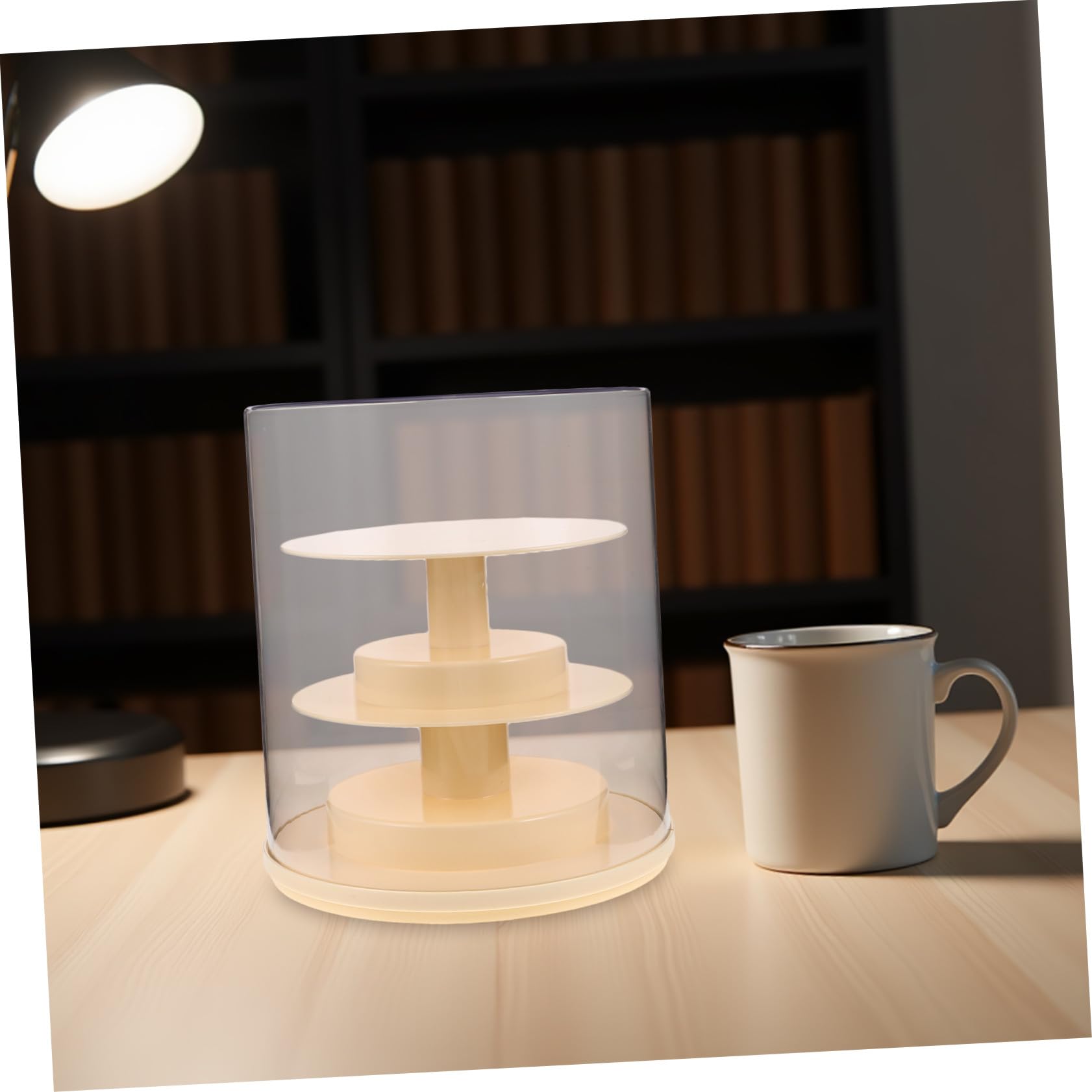 Gatuida Vitrina Giratoria Transparente Antipolvo para Minifiguras de Acción Vitrina de Colección Base Giratoria para Exhibir y Guardar Figuras de Juguete